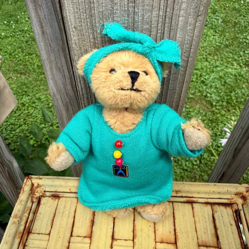 American Girl 1996 Mini Miss AG Bear Plush Night Shirt Jointed Pleasant Company